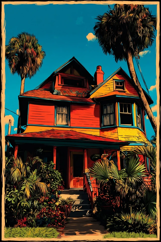 Vibrant Visions: A Four-Panel Art Collection - Image 6