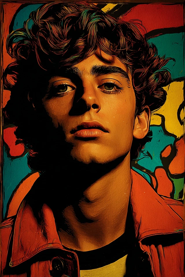 Vibrant Visions: A Four-Panel Art Collection - Image 1