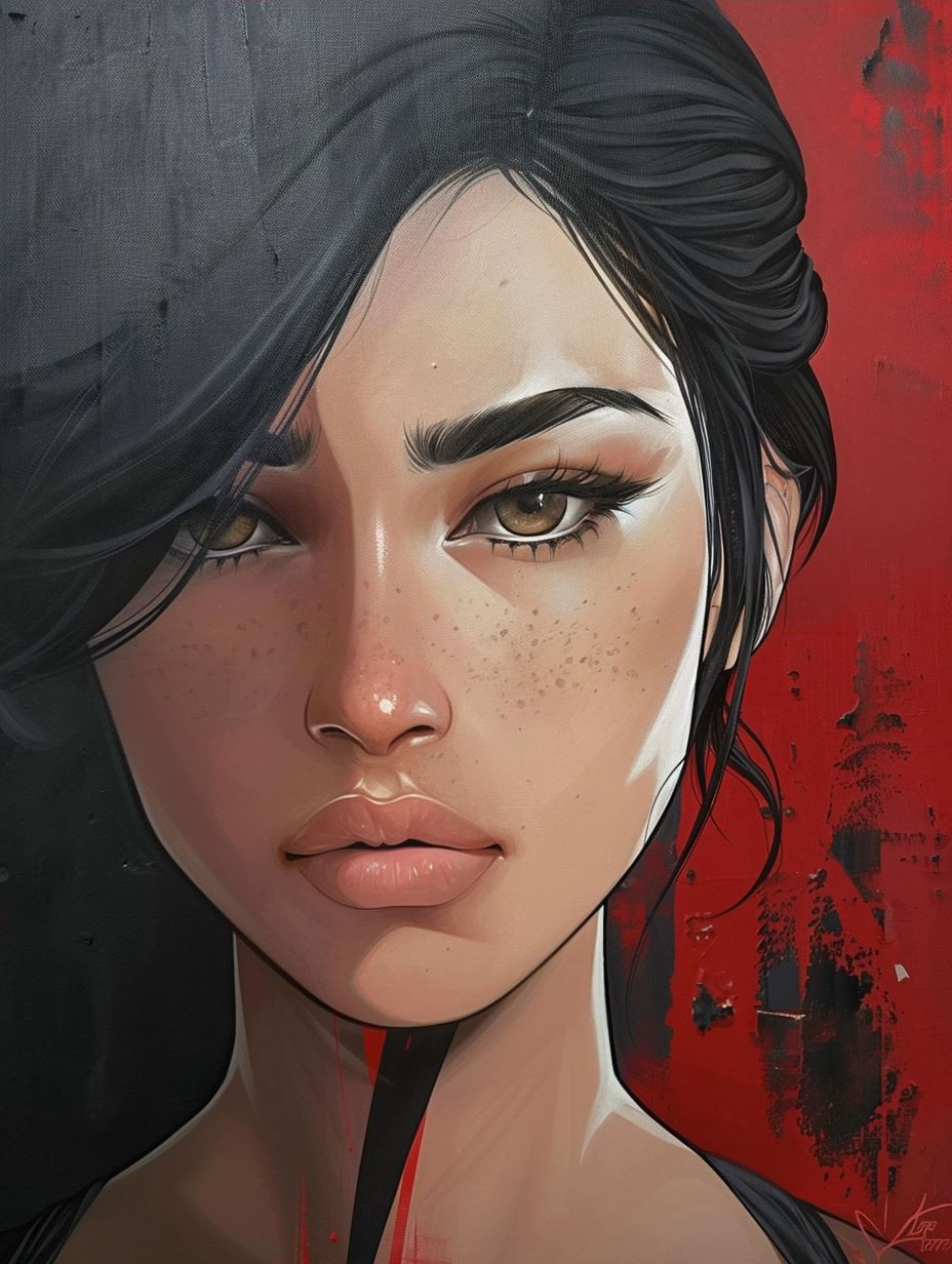 Crimson Shadow Elegance - Image 4
