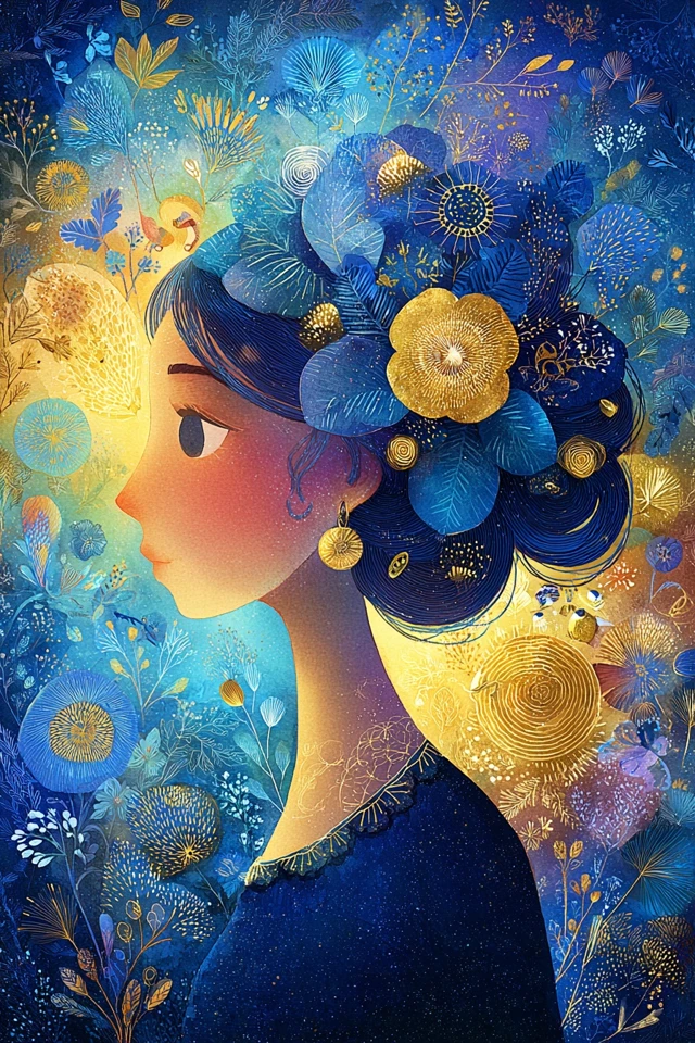 Celestial Azure Bloom - Image 1