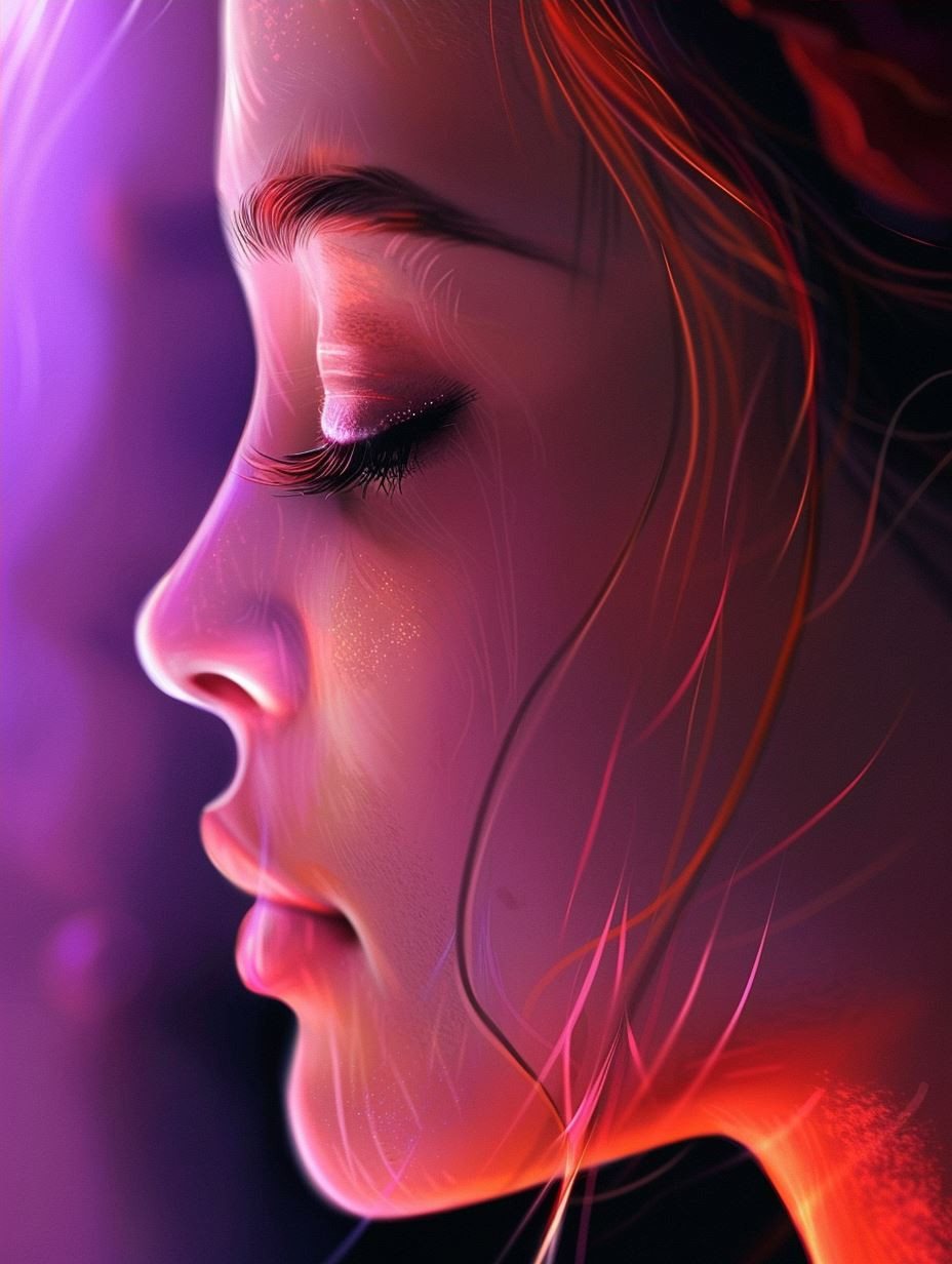 Neon Dreams: Ethereal Portraits - Image 4