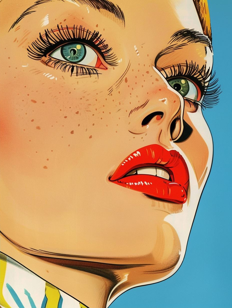Retro Pop Art Women Collage - Image 2