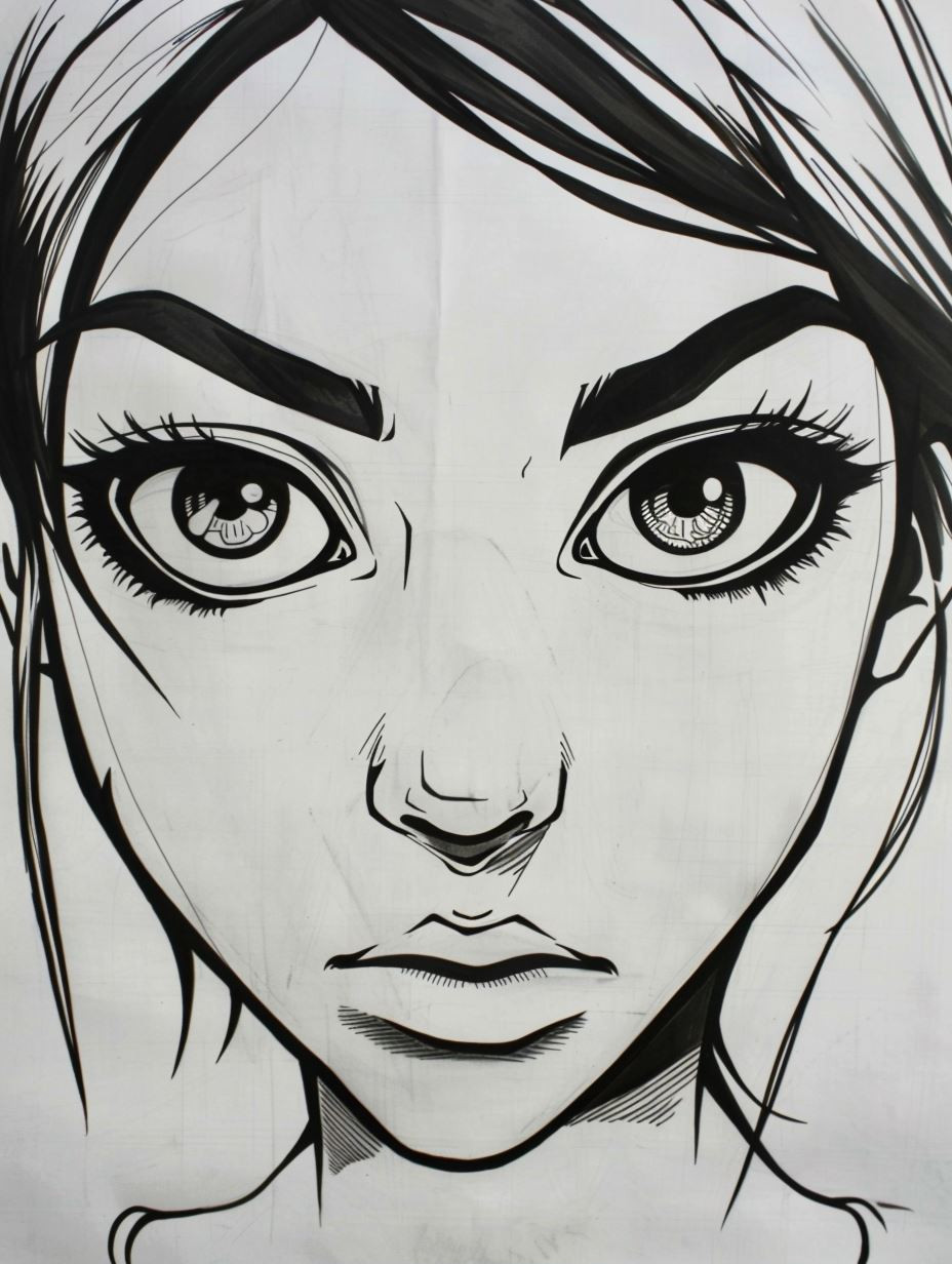 Stylized Modern Portrait Art Study - Image 1