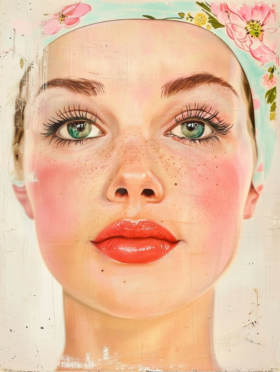 Vintage Pastel Floral Beauty - Image 1