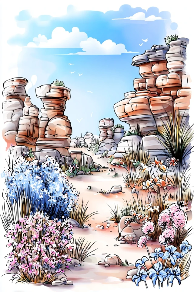 Whimsical Art and Floral Illustrations - Image 2