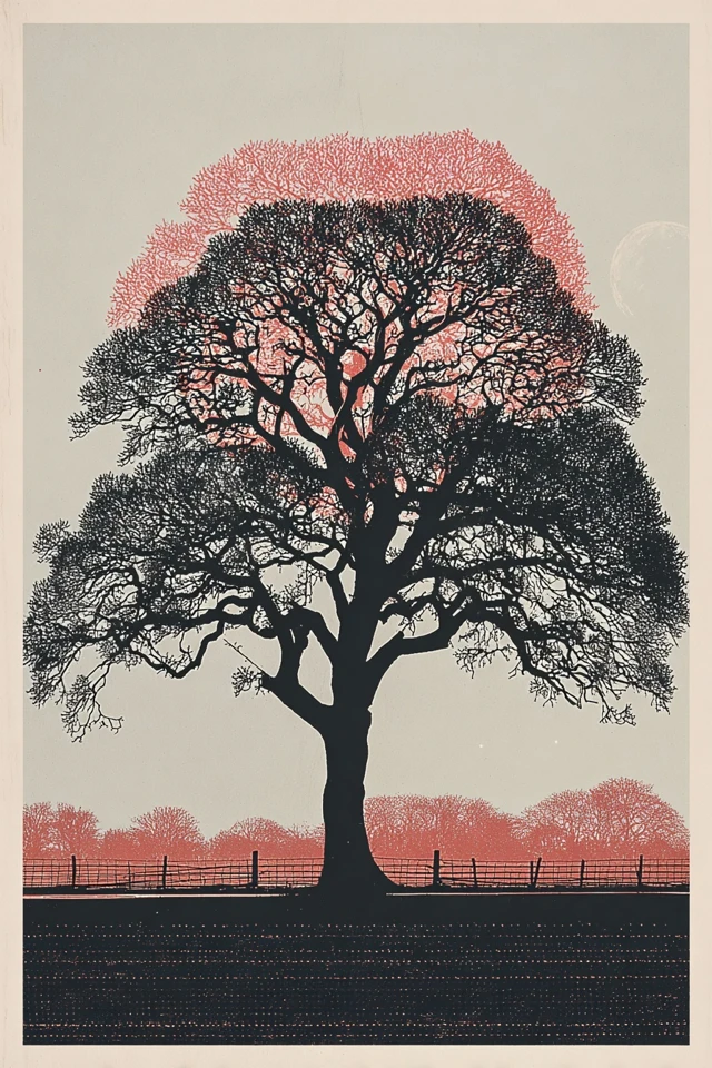 Crimson Stipple Silhouette - Image 5