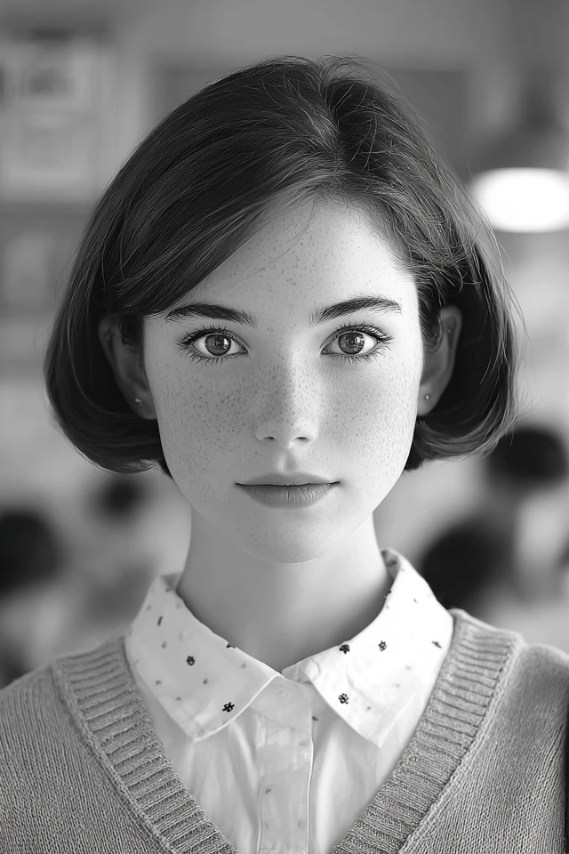 Timeless Monochrome Gaze - Image 1
