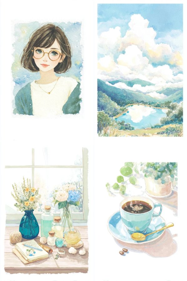 Soft Watercolor Muse