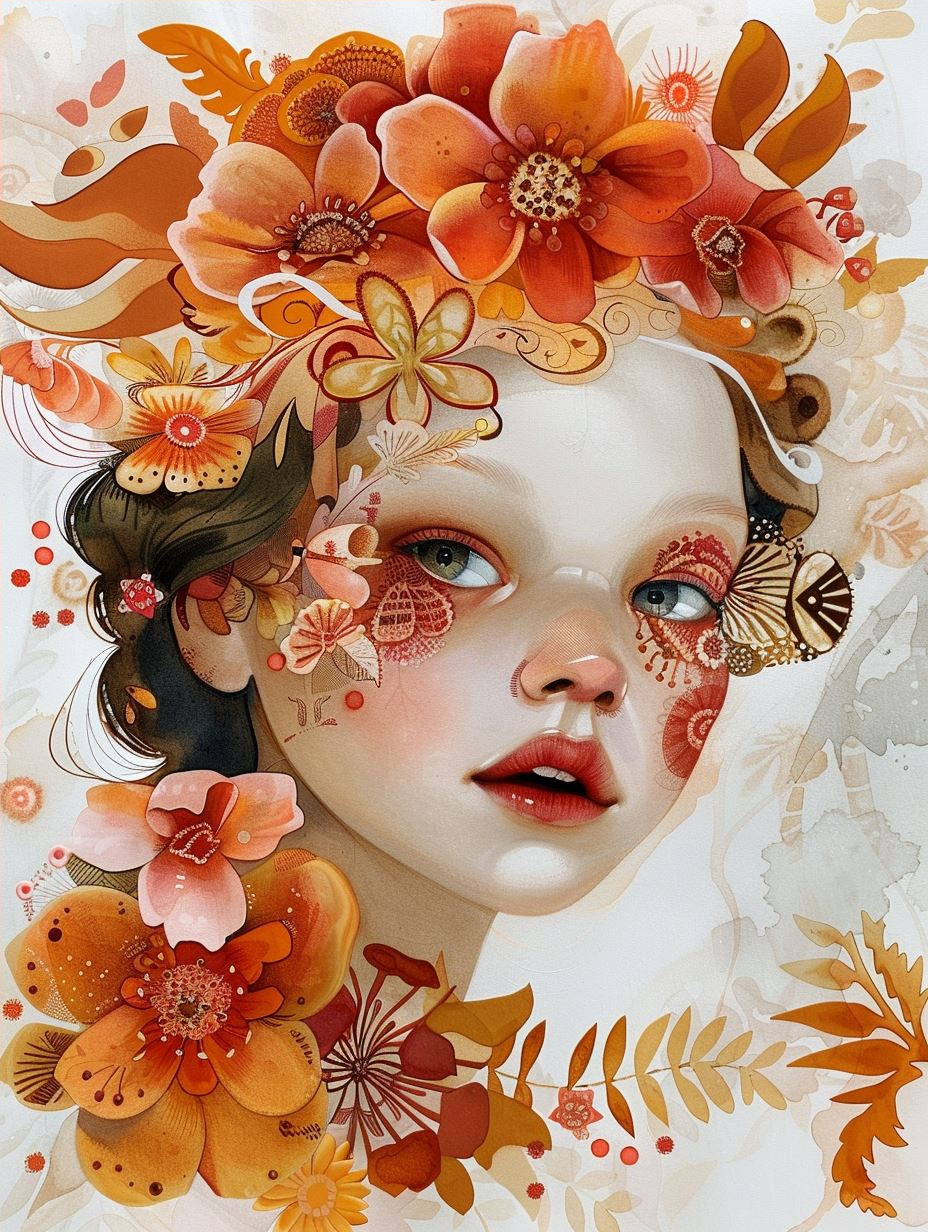 Autumnal Bloom Ethereal Portrait - Image 4