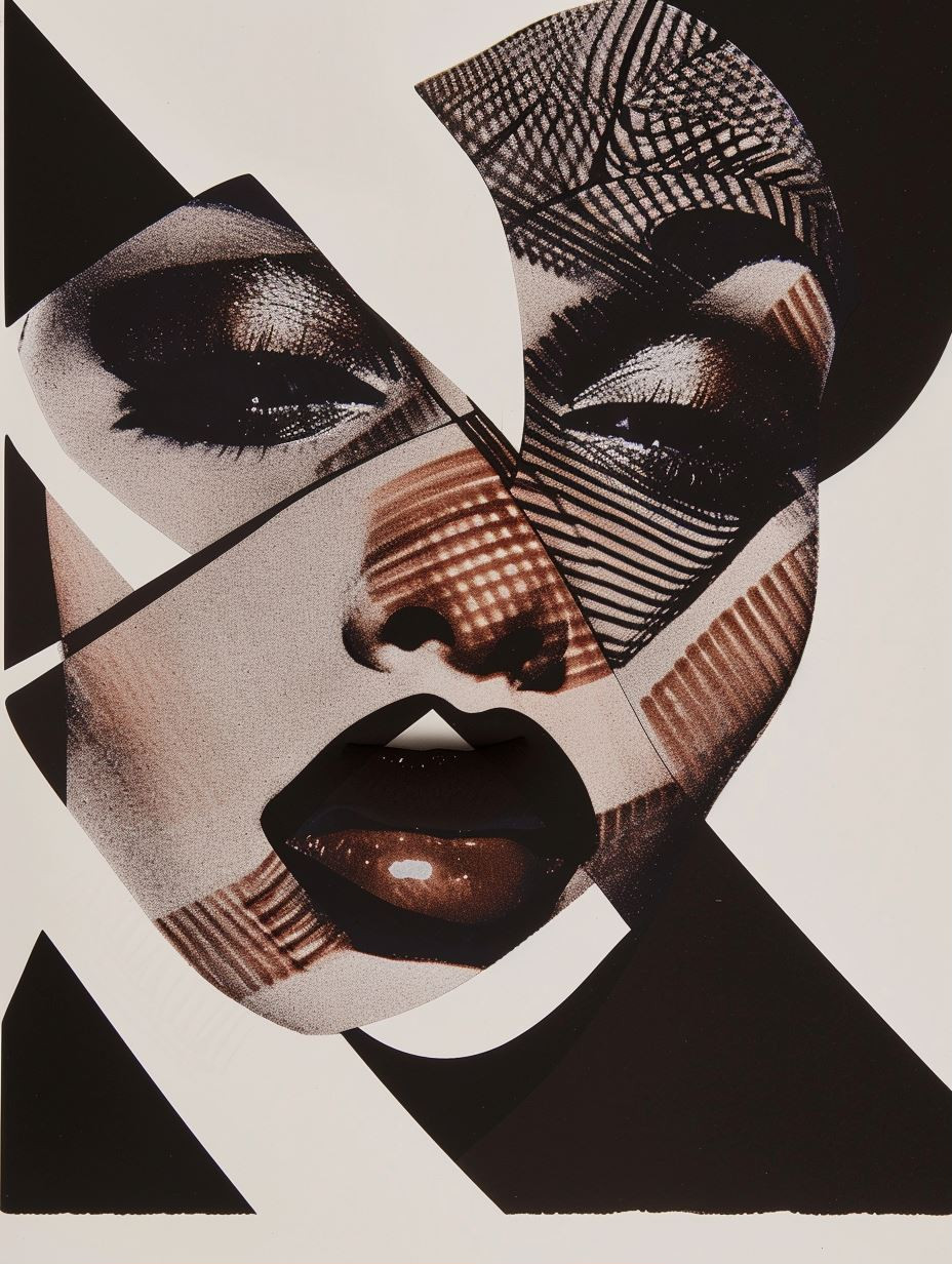 Fragmented Beauty: A Study in Geometric Portraits - Image 1