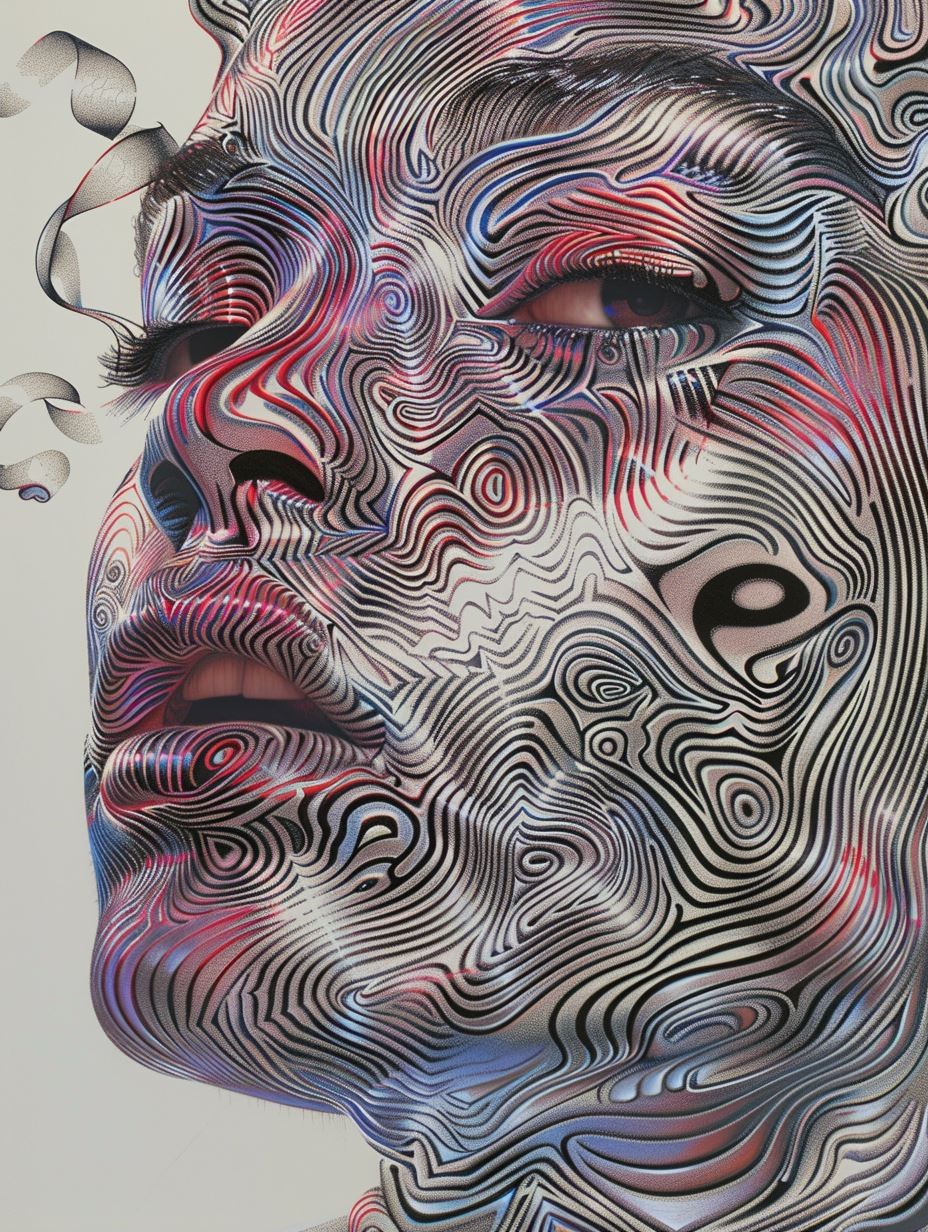 Surrealist Topographic Facial Distortion - Image 3