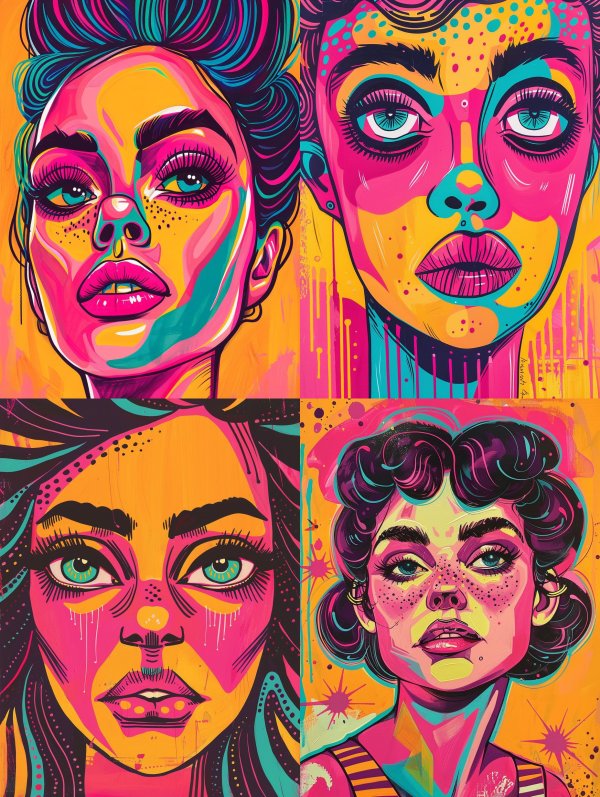 Vibrant Neon Portraits of Modern Women