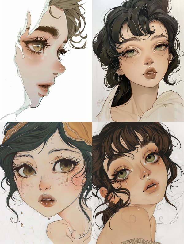 Ethereal Gazes: A Digital Art Study