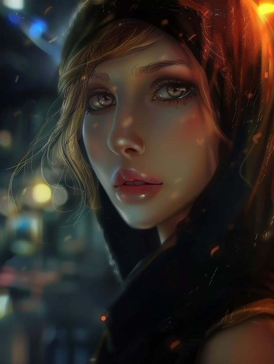 Ethereal Glow in Urban Night - Image 1