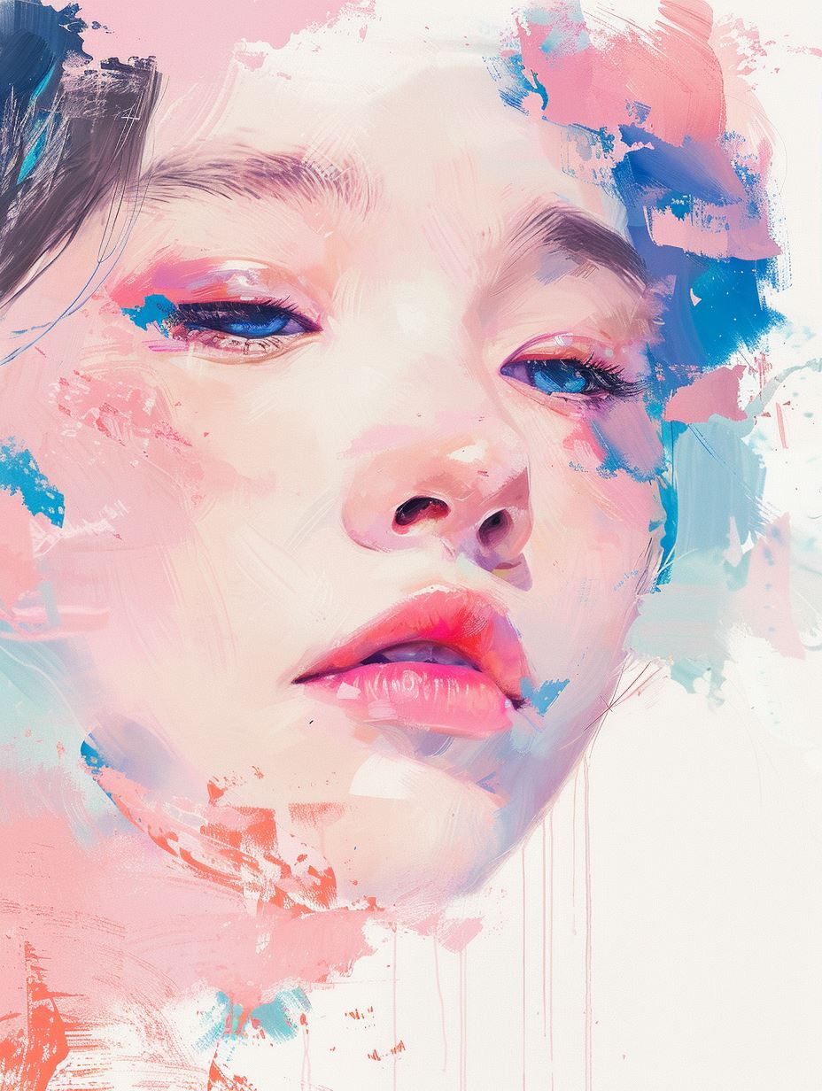 Abstract Pastel Portrait Fusion - Image 3