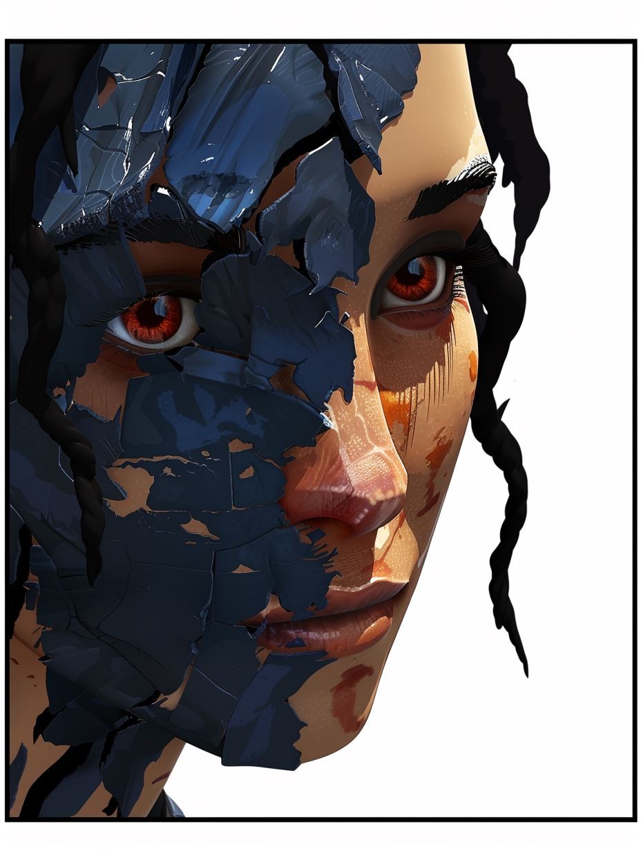 Fragmented Soul in Cobalt Blue - Image 1
