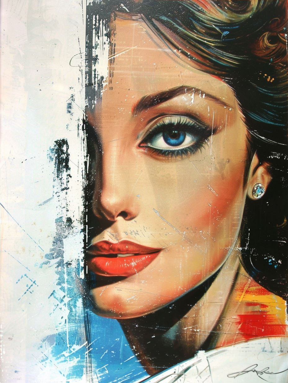 Vintage Glamour Oil Portraiture - Image 4