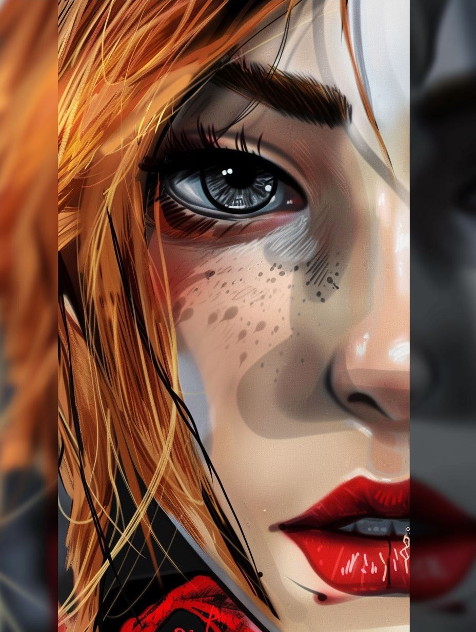 Crimson Edge Portrait - Image 4