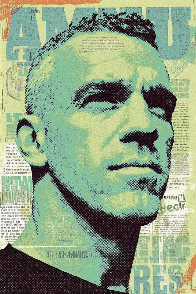 Urban Newsprint Portrait