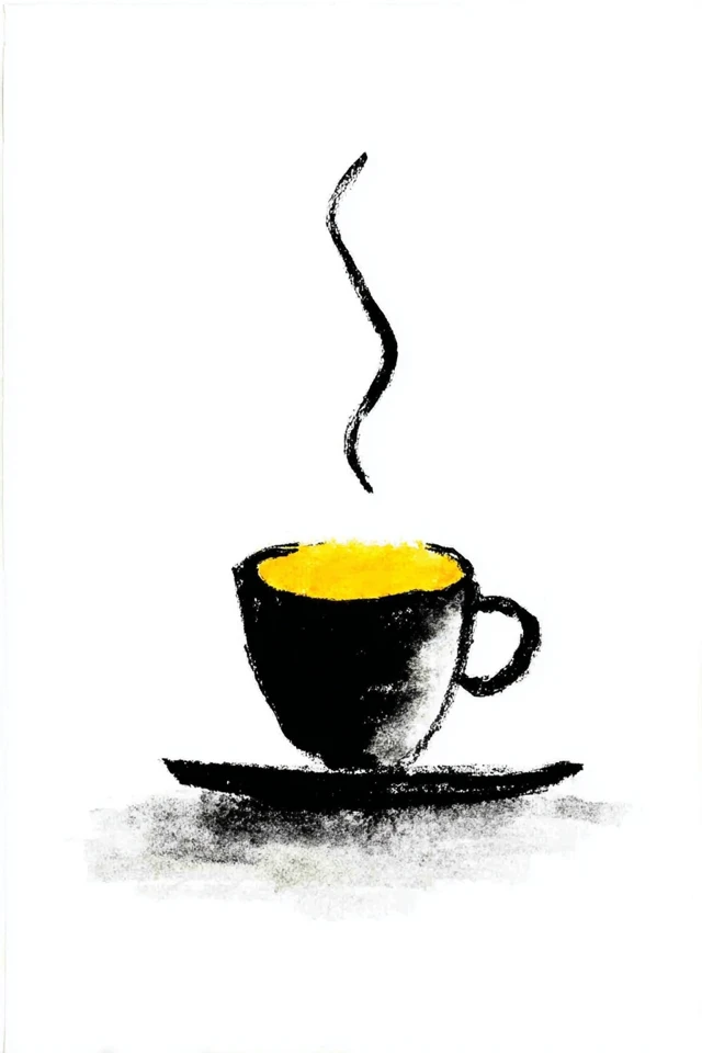 Golden Lip Ink Portrait - Image 4