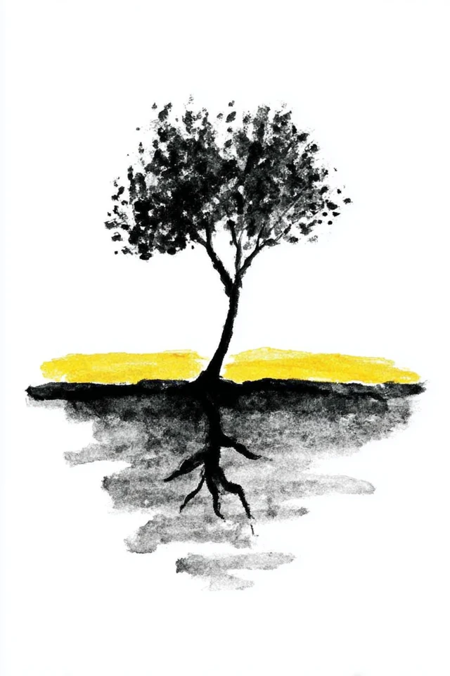 Golden Lip Ink Portrait - Image 5