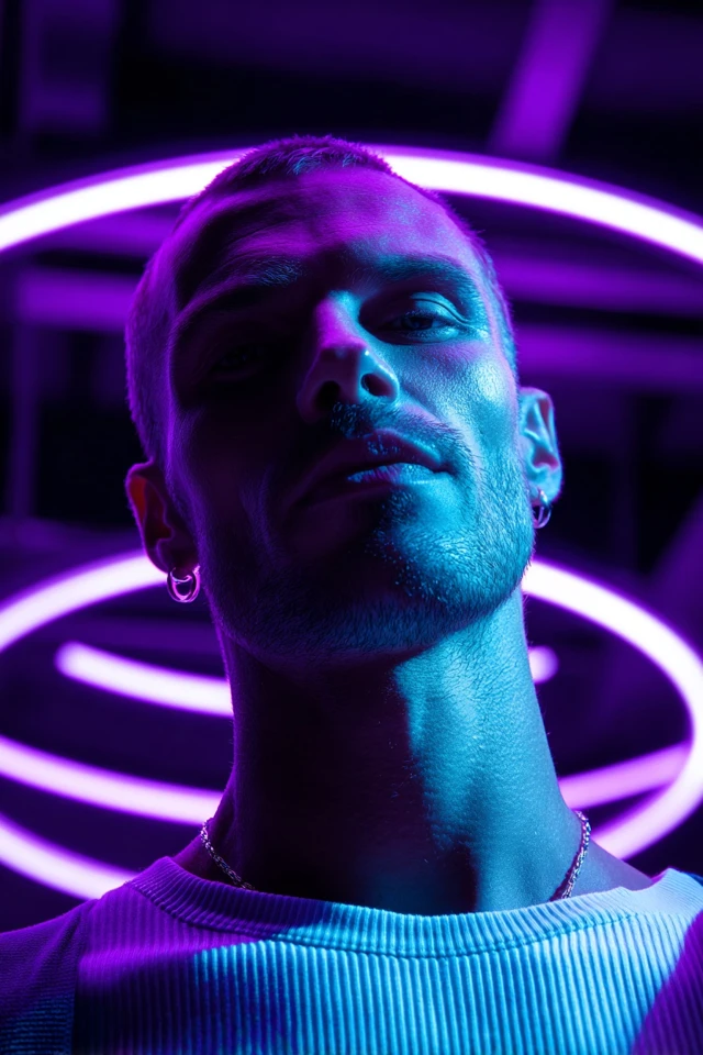 Neon Pulse Portrait - Image 1
