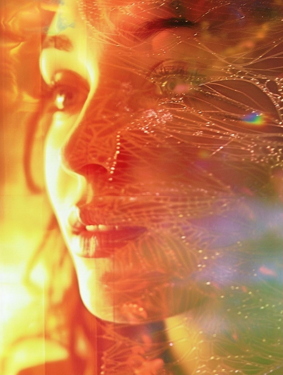 Ethereal Golden Prism Portrait