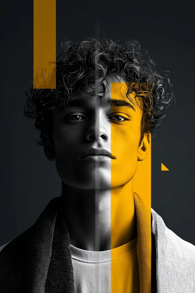 Golden Shadow Portrait - Image 1