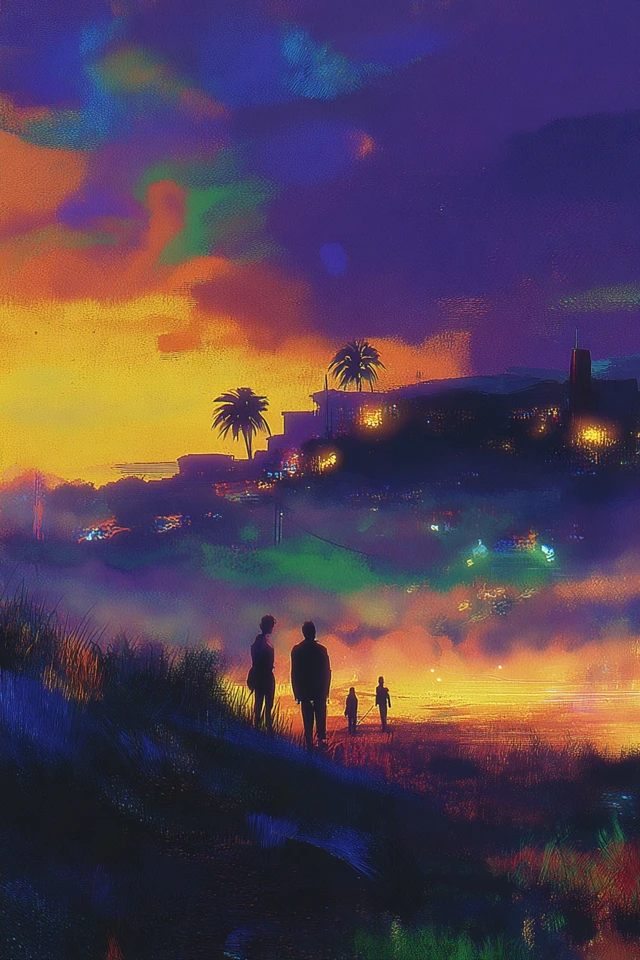 Vibrant Dreams in Neon Hues - Image 2