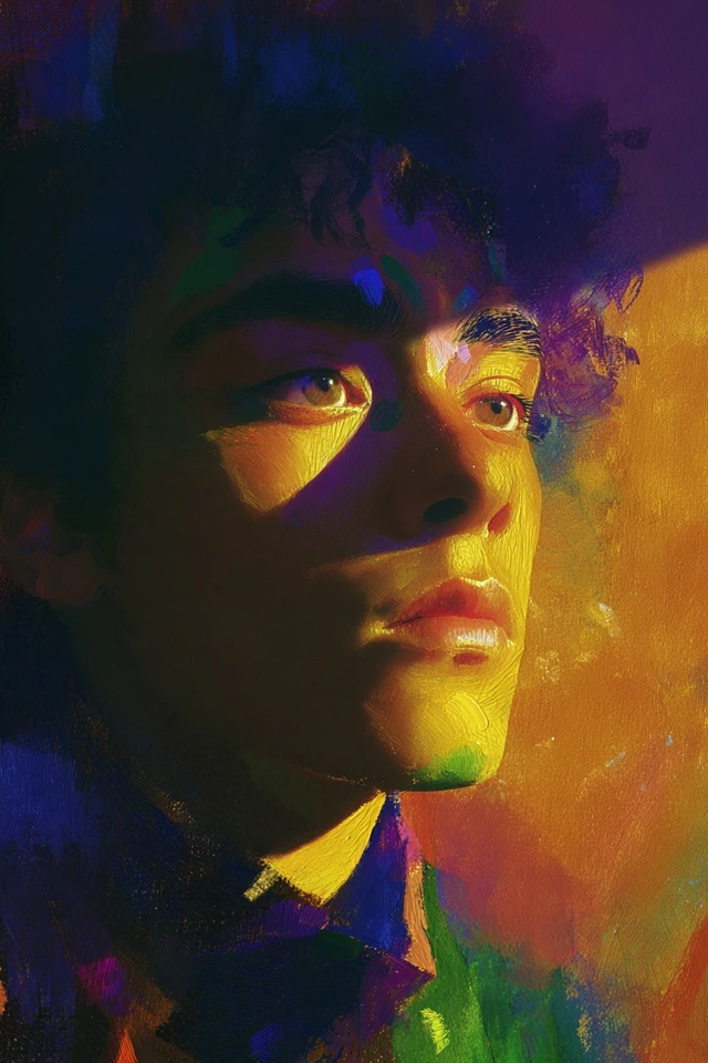 Vibrant Dreams in Neon Hues - Image 1