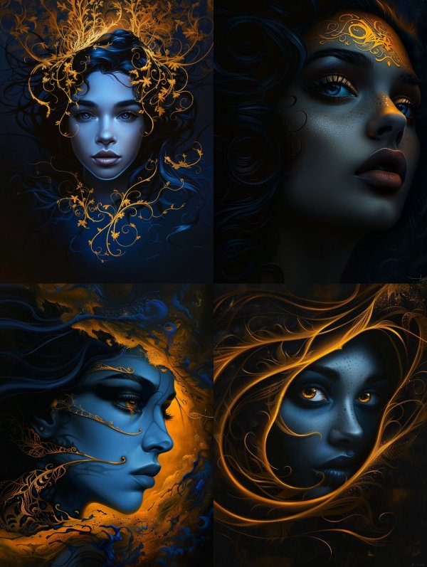 Celestial Glow of Golden Ether