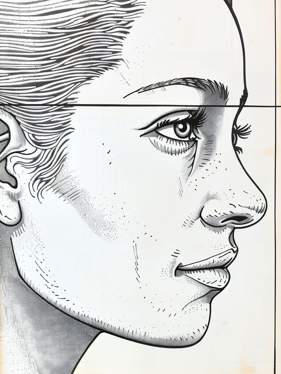 Stippled Ink Portrait Study