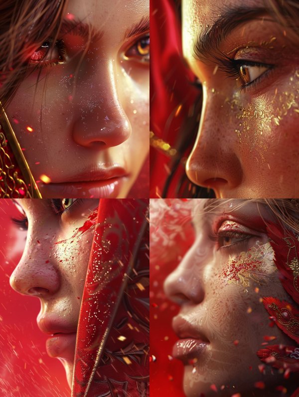 Gilded Ember Ethereal Portrait