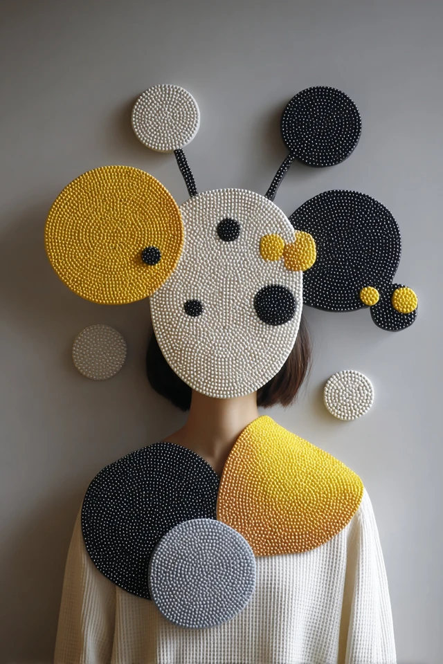 Beaded Geometric Surrealism - Image 1