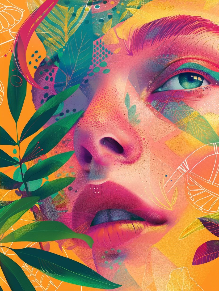 Vibrant Surrealist Portrait Fusion - Image 2