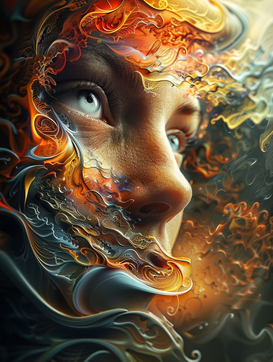 Ethereal Faces of Molten Fire - Image 1