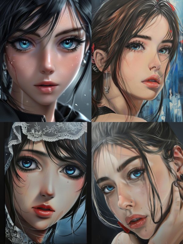 Ethereal Gaze Digital Portraits