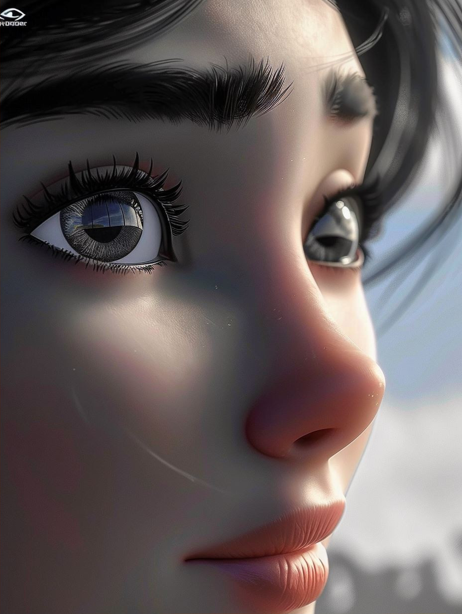 Ethereal Gazes: A Study in Digital Beauty - Image 2