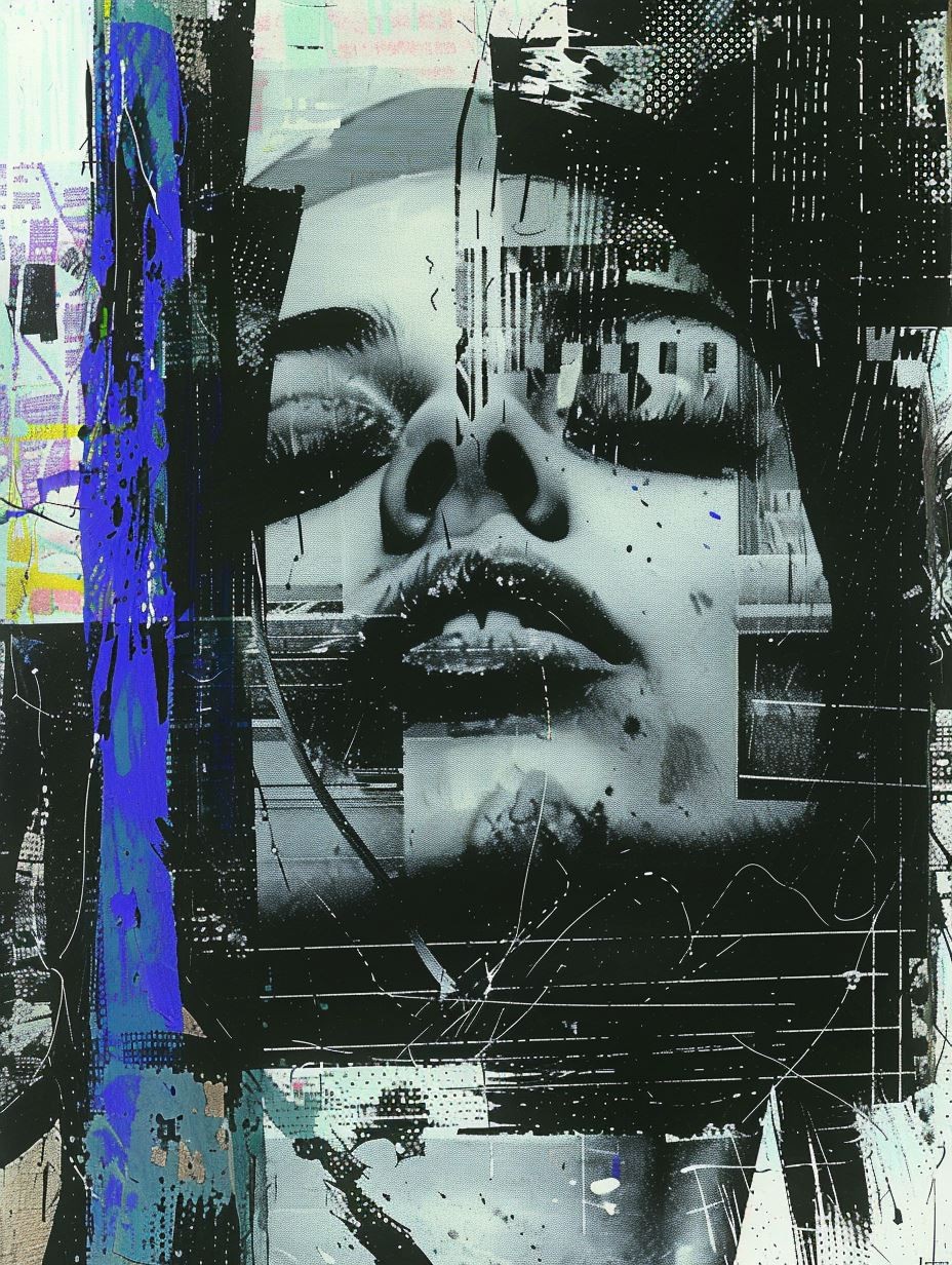 Fragmented Monochrome Soul Portrait - Image 4