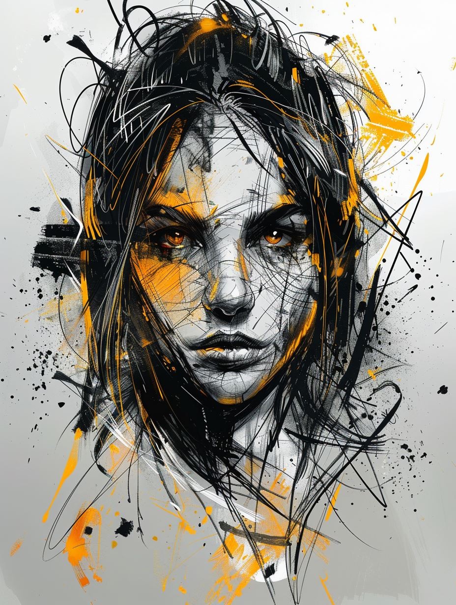 Amber Chaos Portrait - Image 1