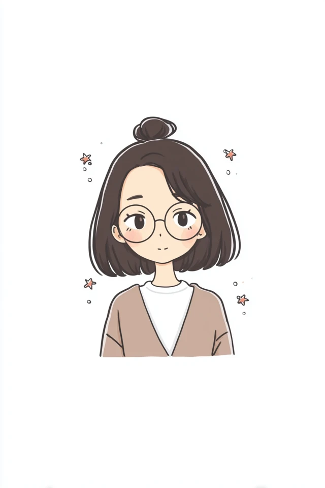 Soft Pastel Minimalist Portrait - Image 1