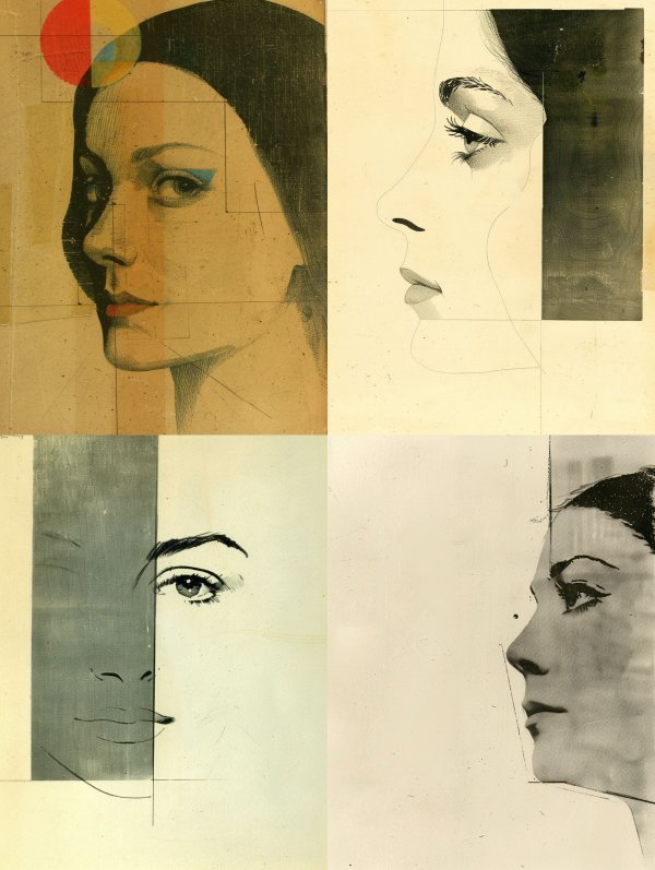 Fragmented Portraits of Ethereal Grace
