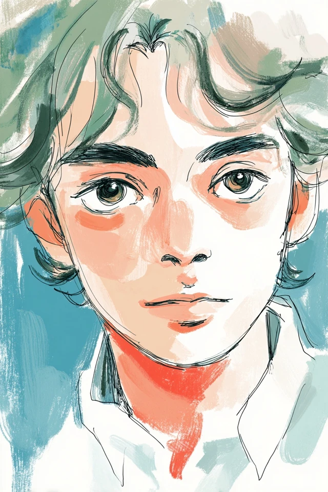 Ethereal Pastel Sketch - Image 1