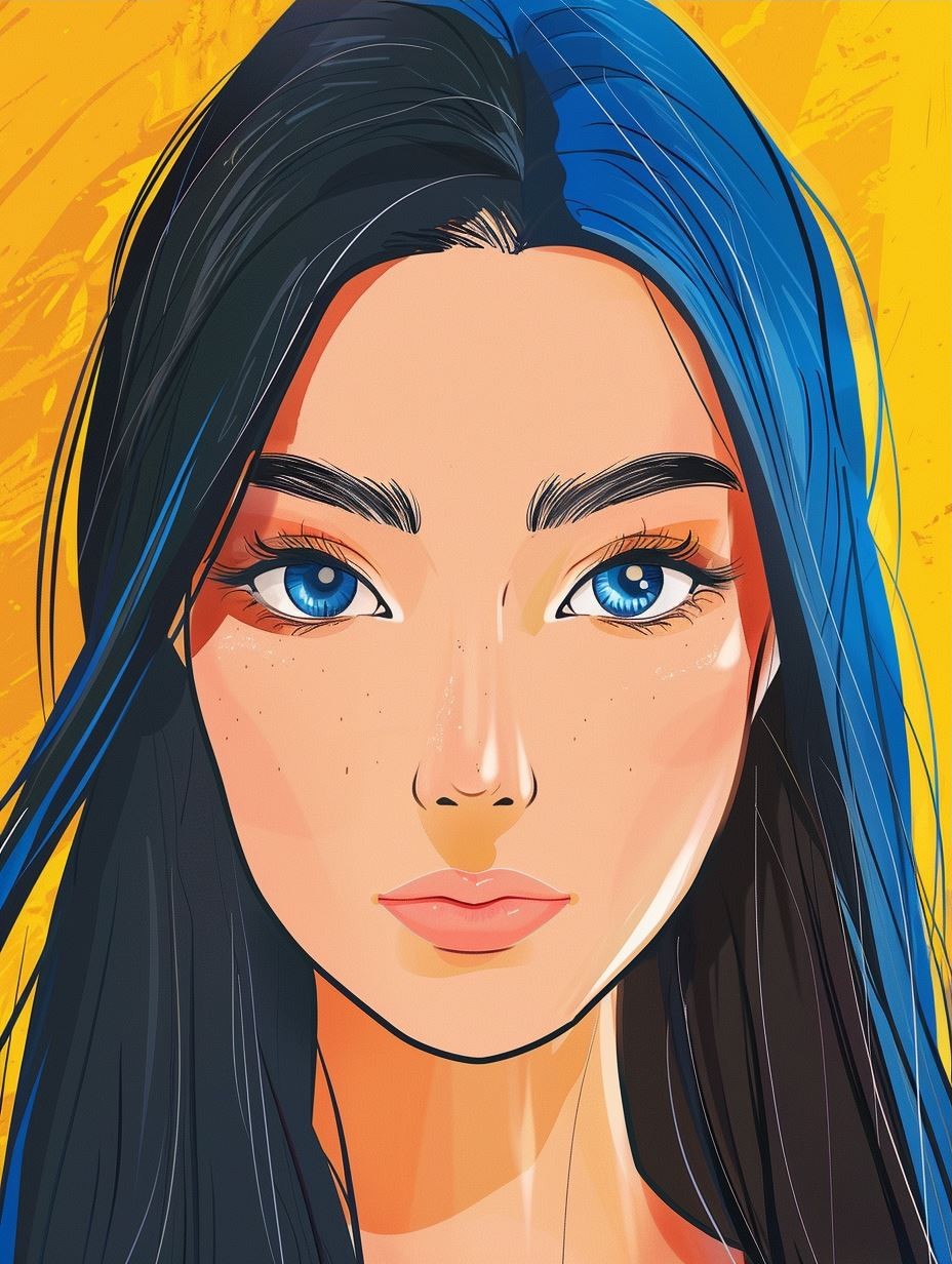 Azure Dreams Ethereal Portrait - Image 3