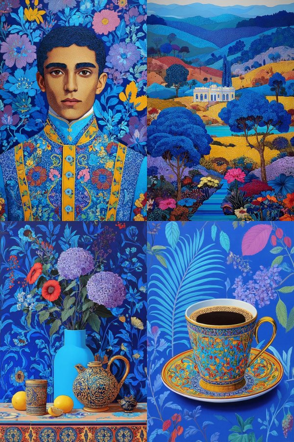 Azure Floral Majesty