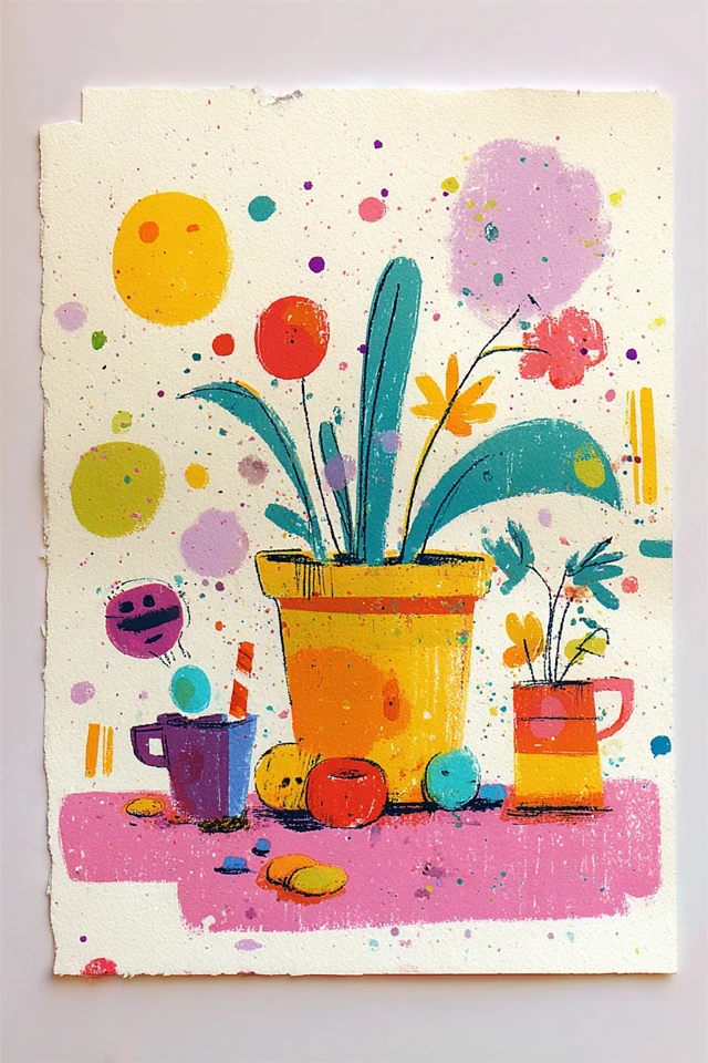Vibrant Mixed Media Portrait - Image 3