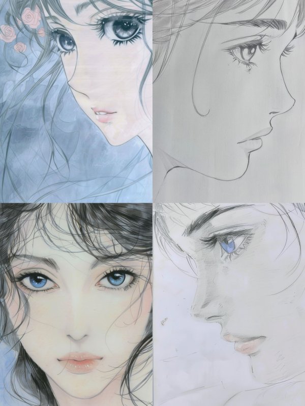Ethereal Visions: Anime Portrait Studies
