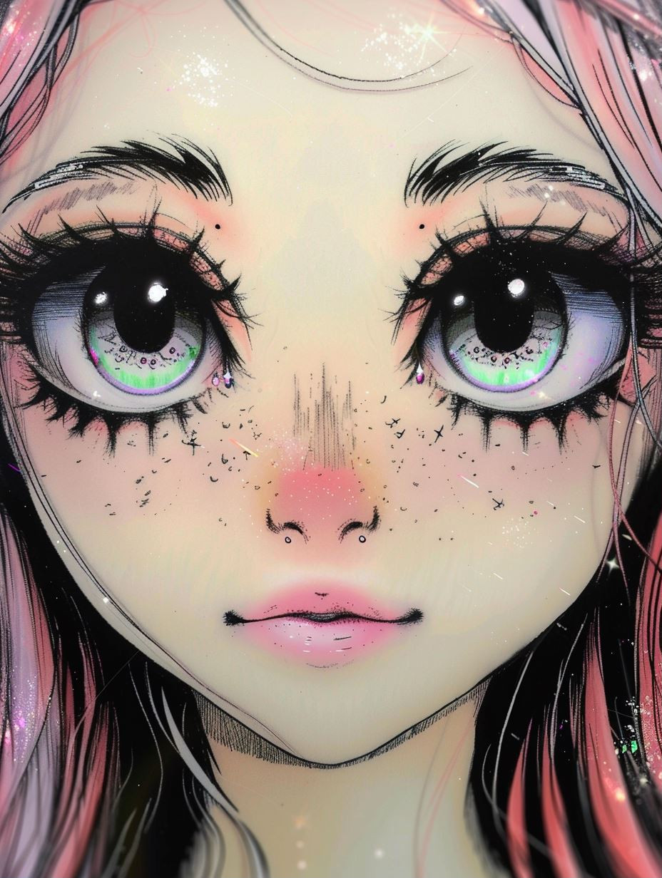 Celestial Gazes: Anime Eye Art Collection - Image 1