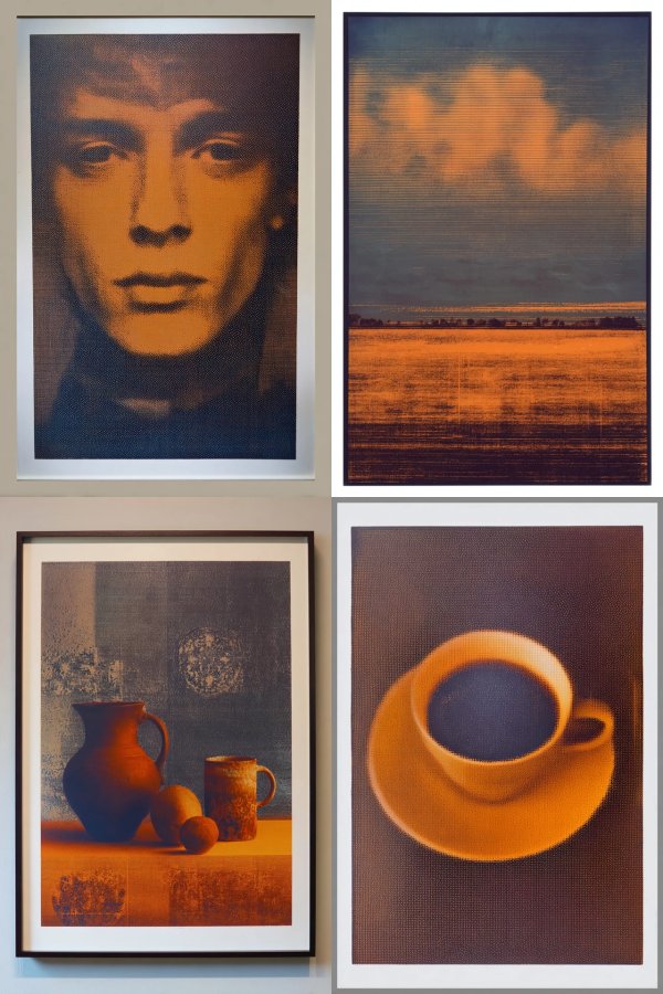 Amber Halftone Gaze