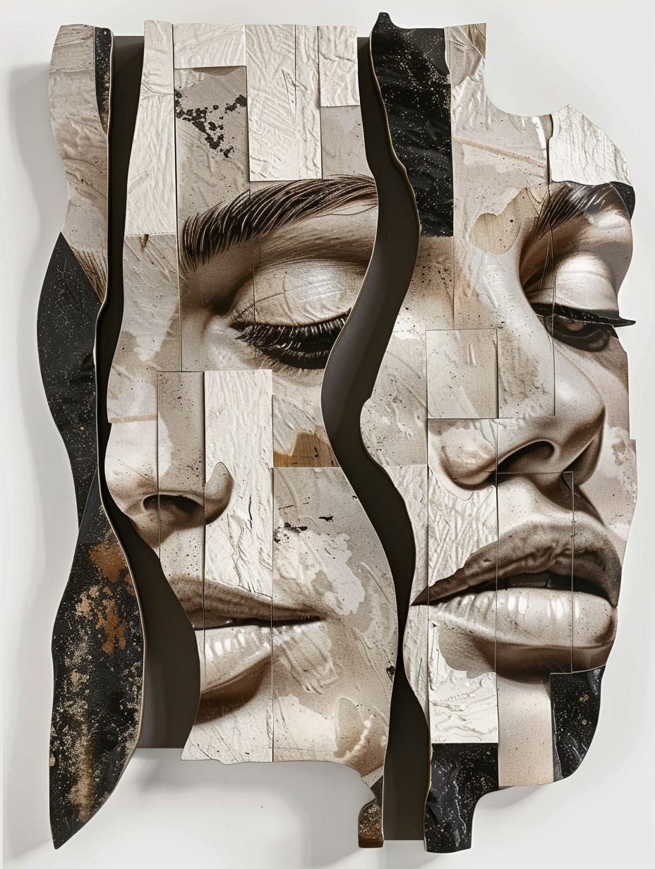 Fragmented Elegance in Earth Tones - Image 4